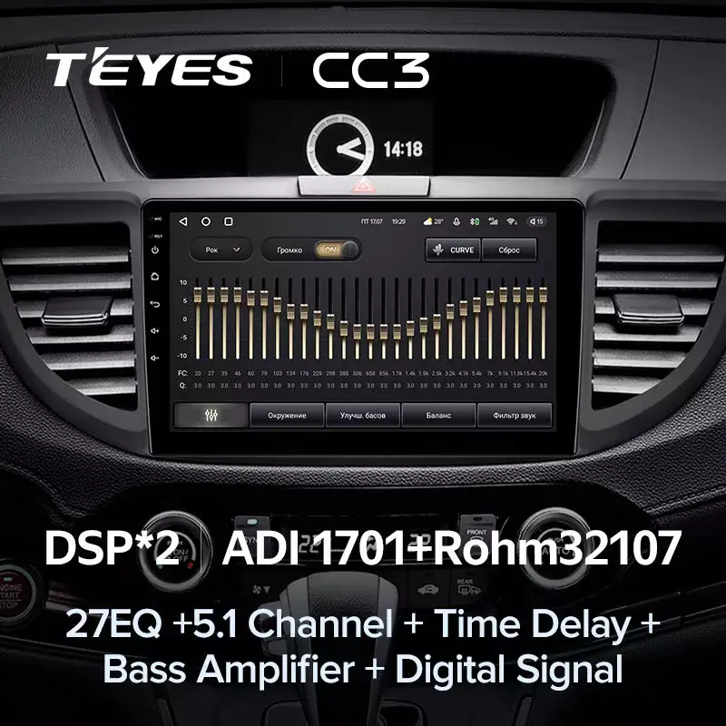 Автомагнитола штатная Teyes CC3 для Honda CR-V 4 2011-2018 Android 4/64 Гб Wi-Fi/4G вариант C (1658950219) - фото 5