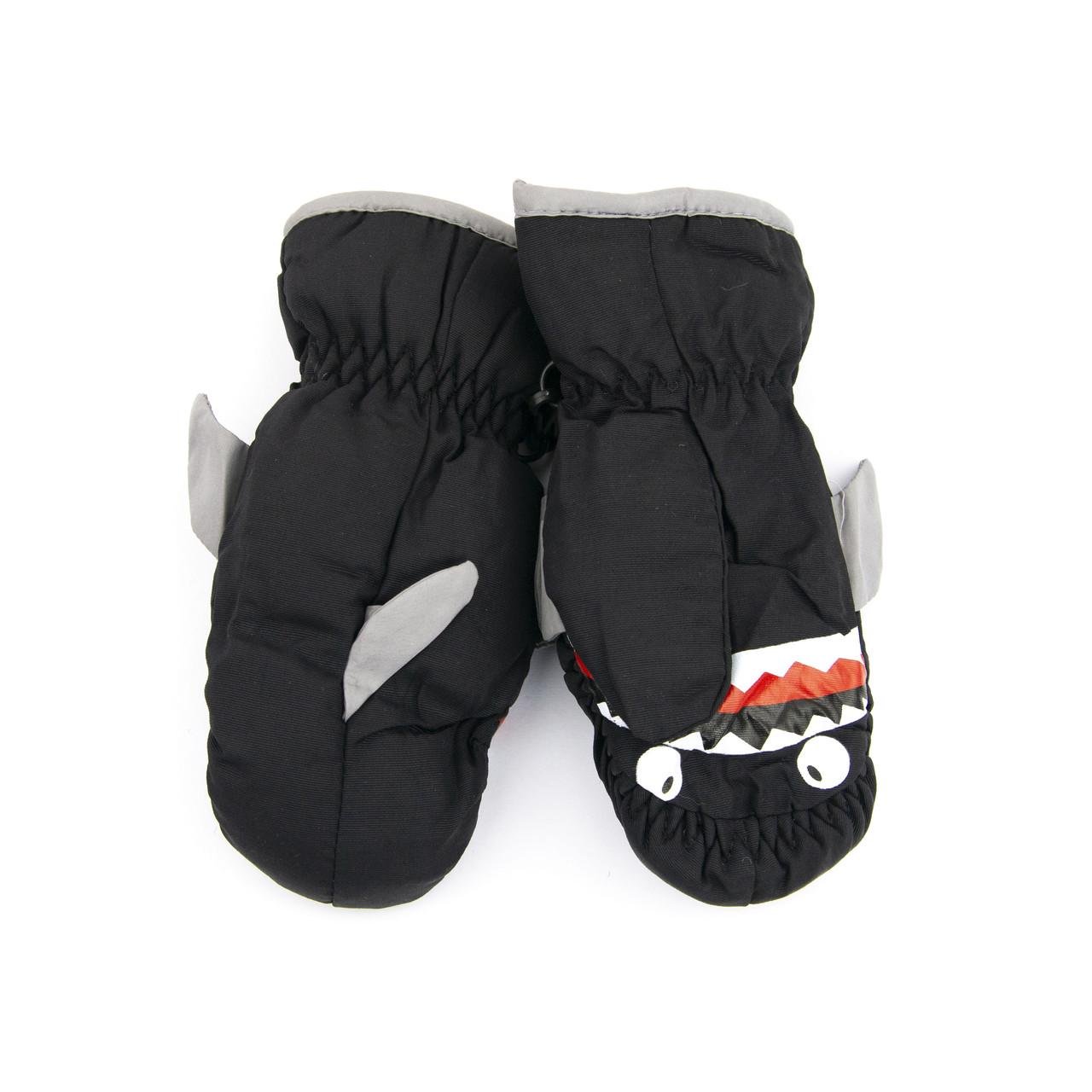 Рукавиці болоньєві Риби лижні для хлопчиків і дівчаток 4-6 років Чорний (23-16-10)
