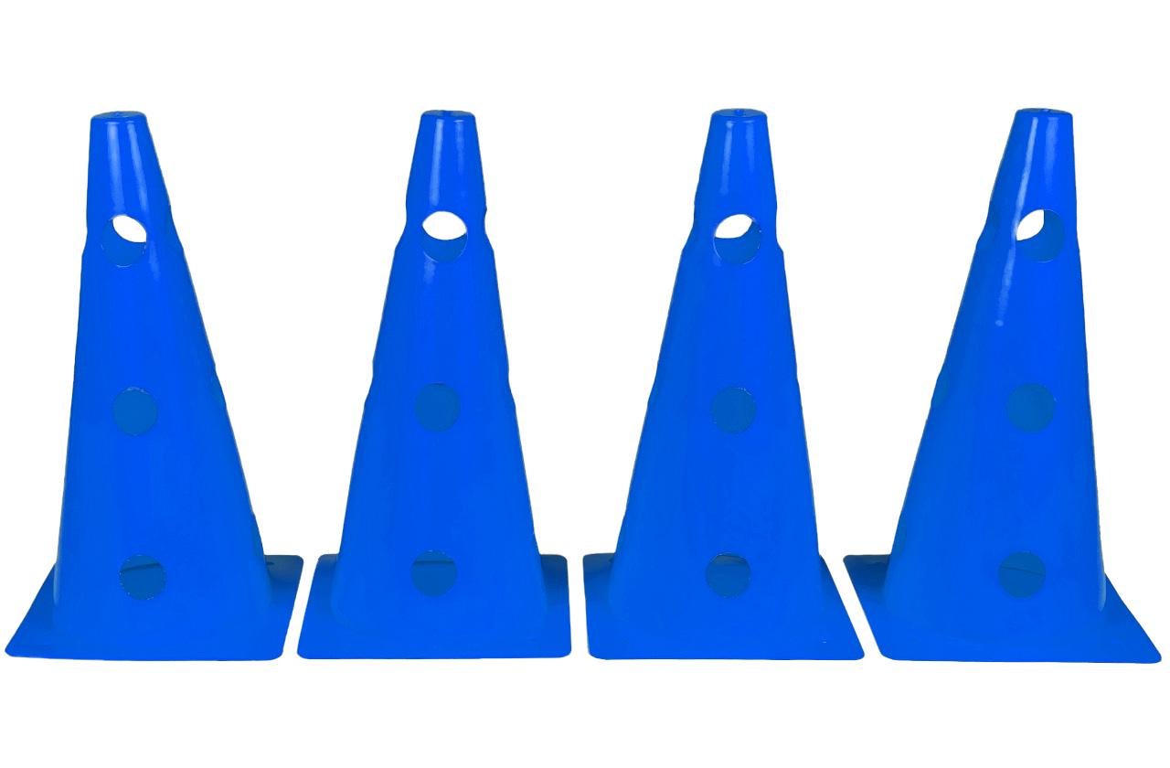 Набор конусы-фишки спортивные EasyFit 4 шт. 31 см Синий (EF-16795-4BL)
