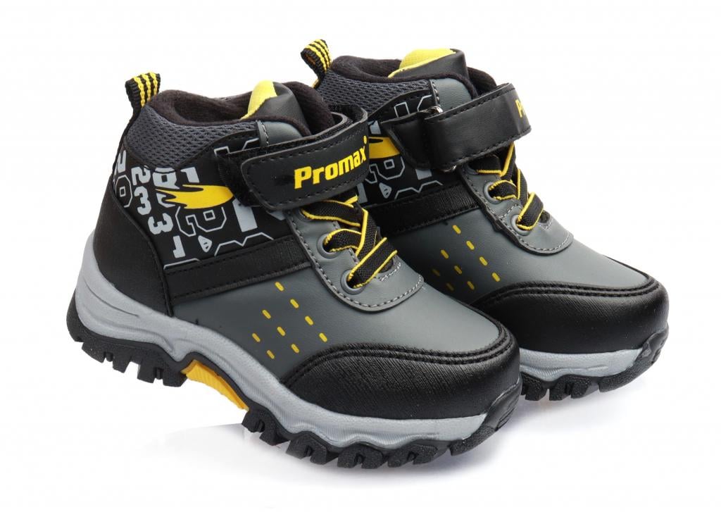 Ботинки осенние для мальчиков 1669 р. 22 Серо-черный Ботинки осенние для мальчиков 1669 р. 22 Серо-черный