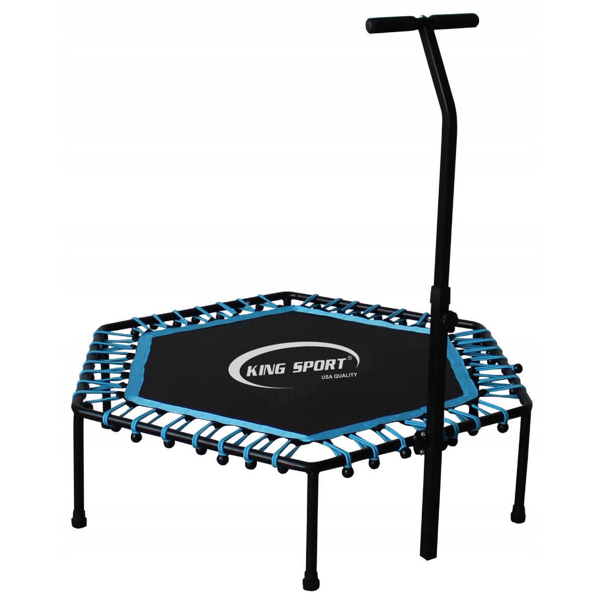 Фитнес батут с ручкой King Sport 130 см Blue (25550533)