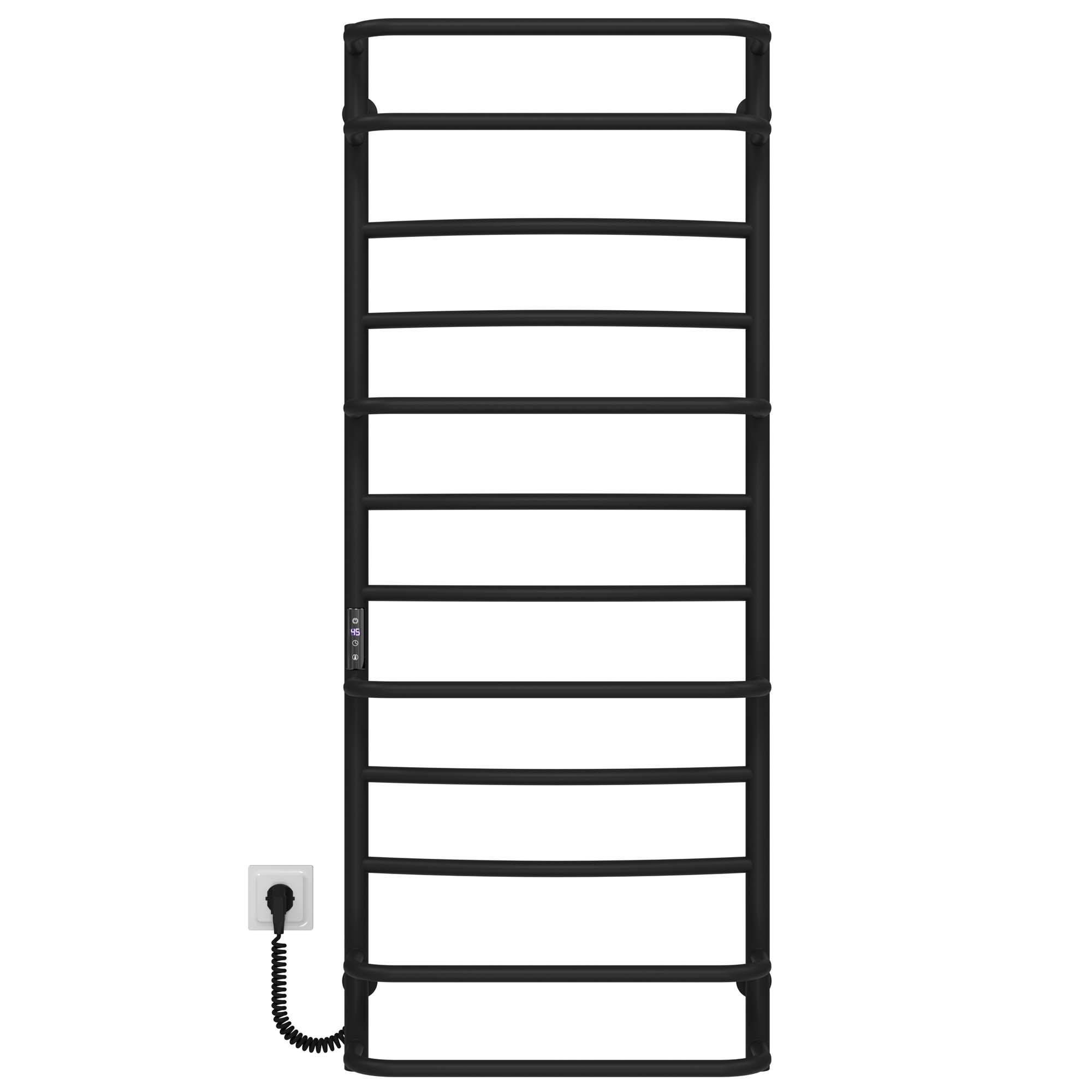 Рушникосушарка електрична Deffi Аквамікс П12 JD03 ліве підключення нержавіюча сталь 500x1300 мм Чорний (C.AM.130.50.12.E.B.L.1)