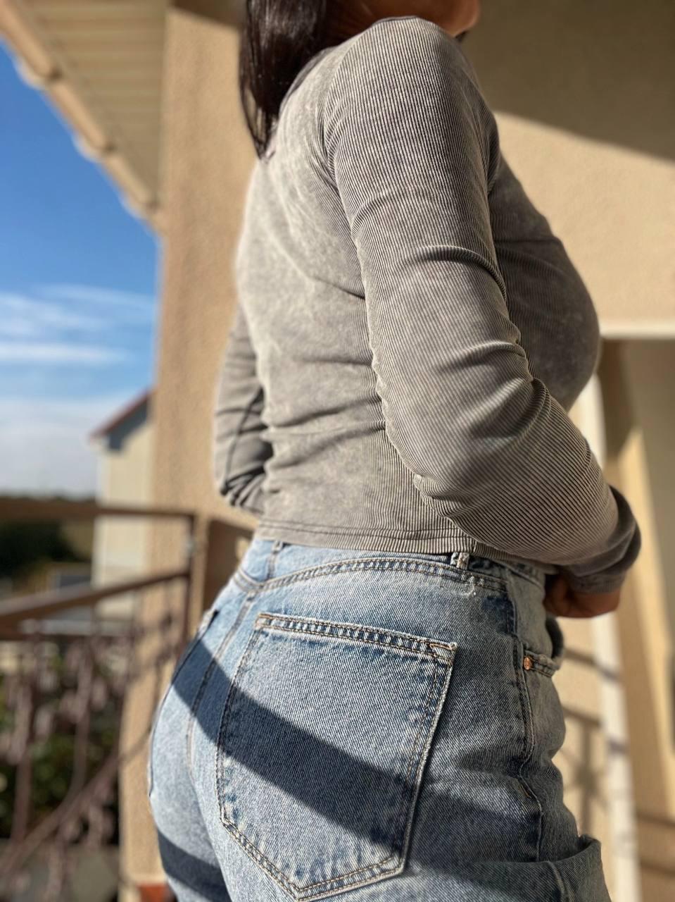 Реглан жіночий A-N 2747 в рубчик варений лонгслів OS Сірий (2780) - фото 3 Реглан жіночий A-N 2747 в рубчик варений лонгслів OS Сірий (2780) - фото 3