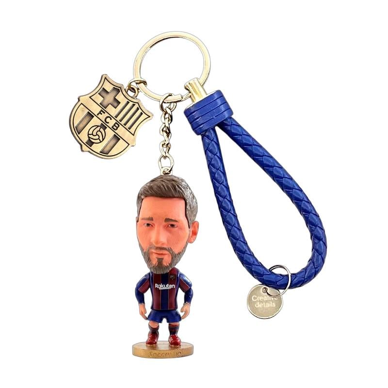 Брелок футбольный статуэтка Лионель Месси и ФК Барселона (26972688)