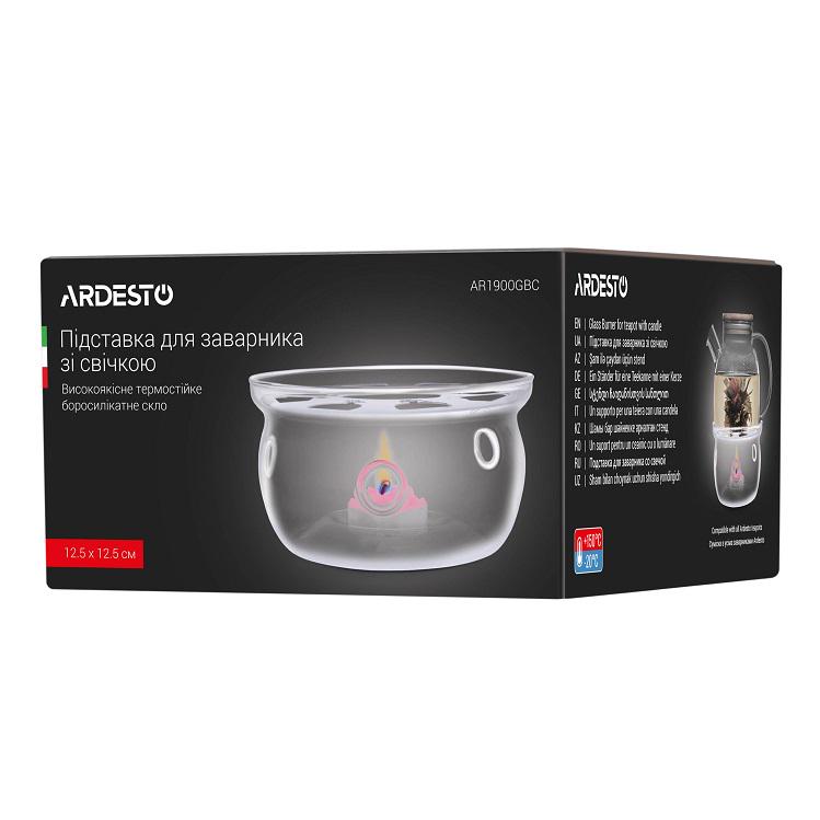 Подставка для заварника Ardesto 128х64 мм Прозрачный (AR1900GBC) - фото 6 Подставка для заварника Ardesto 128х64 мм Прозрачный (AR1900GBC) - фото 6