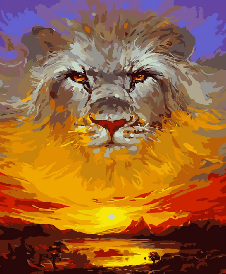 Картина по номерам Strateg Лев Аслан 40x50 см (GS376)