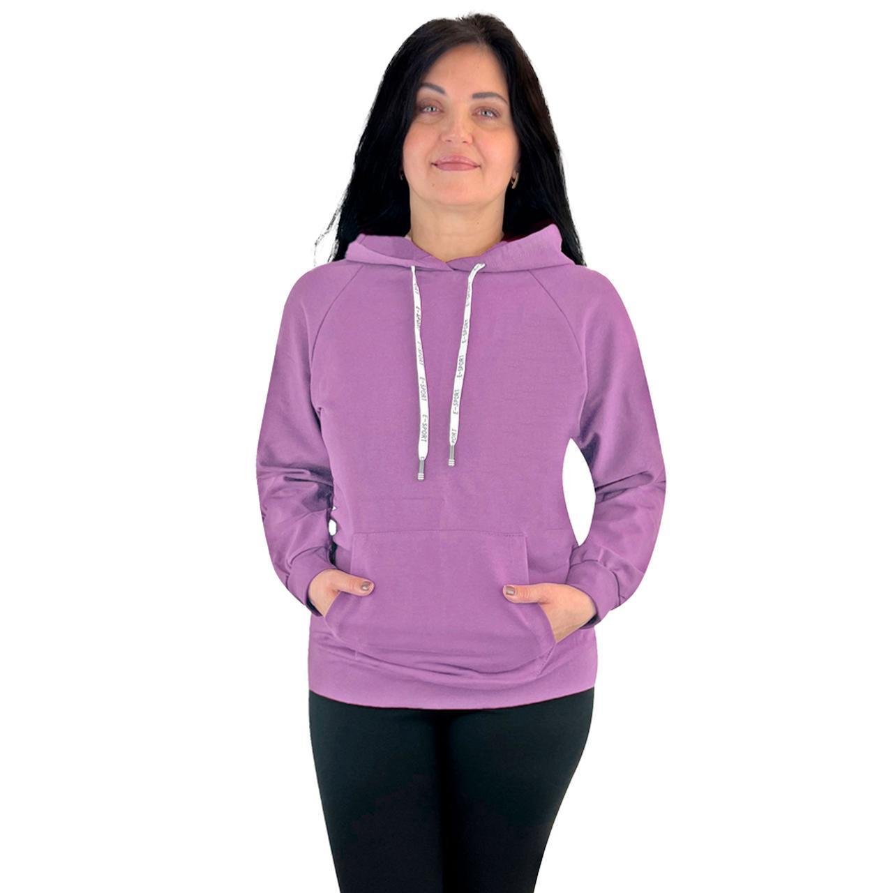 Худи двунитка р. 64-66 Сиреневый (4639) - фото 2 Худи двунитка р. 64-66 Сиреневый (4639) - фото 2