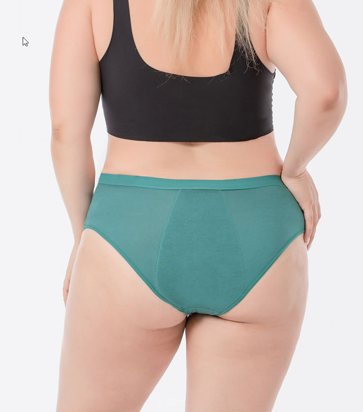 Труси сліпи для місячних від протікань з додатковим абсорбуючим шаром M Зелений - фото 6