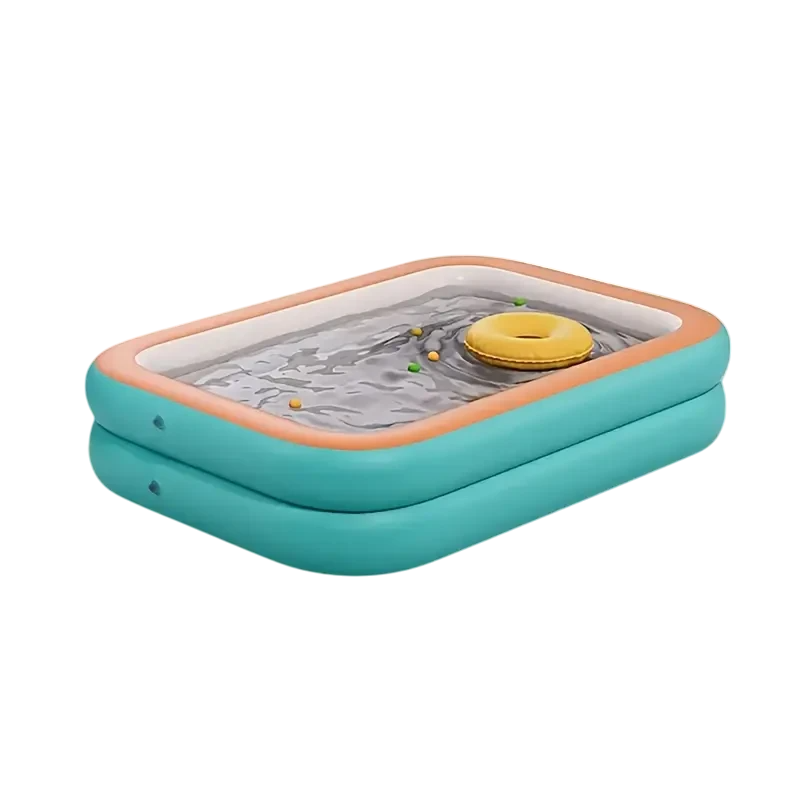 Бассейн надувной двухслойный складной 120х90 см Морской синий (2692116692)