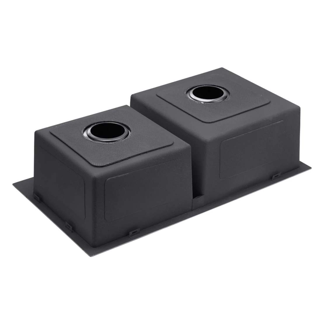 Мийка для кухні подвійна Kroner KRP Schwarze 7843ZHM PVD 3/1 мм Чорний (CV022797) - фото 6