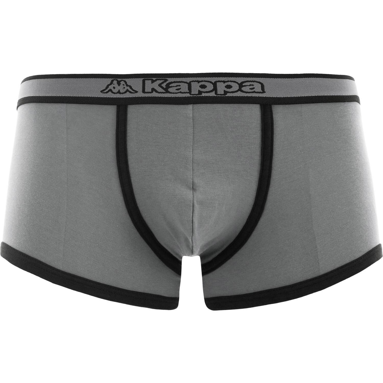 Трусы боксерки Kappa BOXER UOMO ELASTICO LOGO CENTRATO K1231 GrigioUnito 2XL Серо-черный (56919-55)