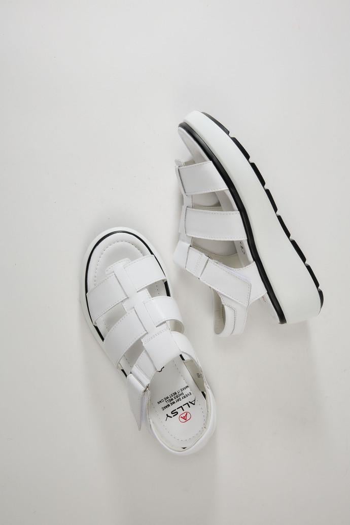 Босоножки женские ALLSY кожаные р. 40 Белый (195209) - фото 2