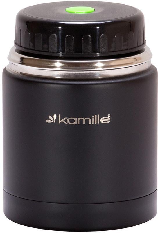 Термос пищевой Kamille Merikano из нержавеющей стали 500 мл Черный - фото 2 Термос пищевой Kamille Merikano из нержавеющей стали 500 мл Черный - фото 2