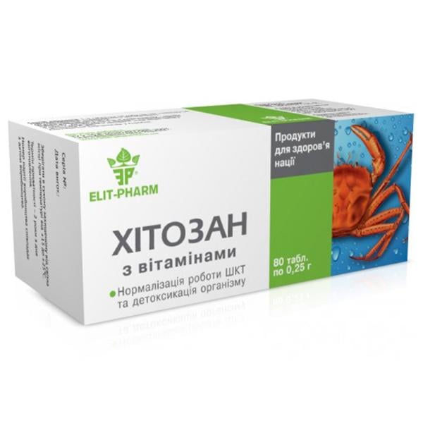 Хітозан Elit-Pharm Хітозан з вітамінами 80 табл. (000025387)