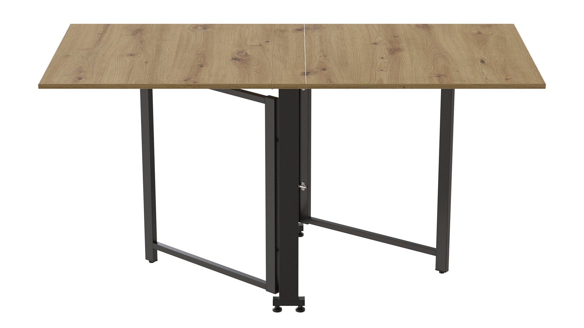 Стол-книжка трансформер Ferrum-decor Orion 2 металл/ДСП 16 мм 750x1520x730 мм Черный/Дуб Артизан (ORI206) - фото 4