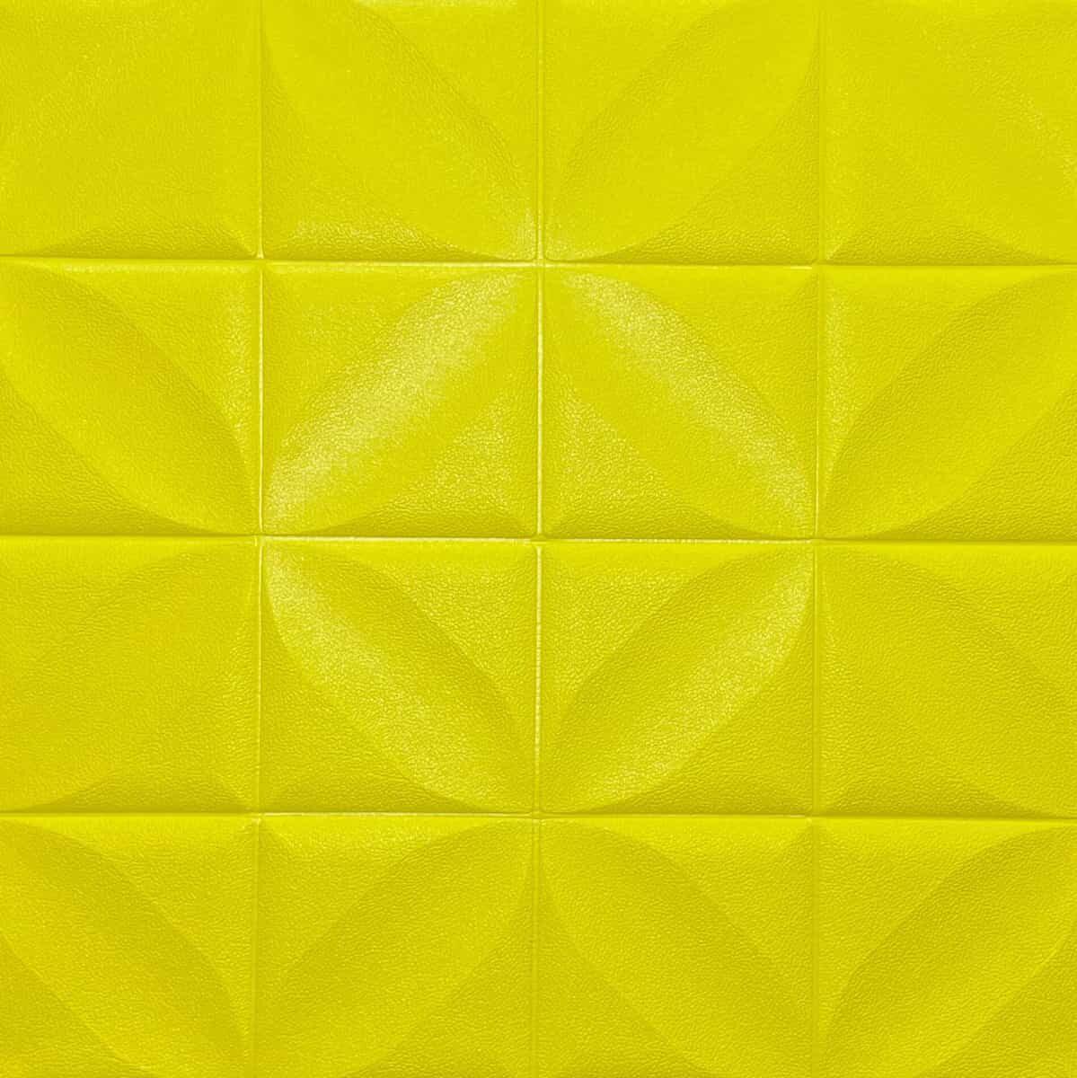 3D-панель Sticker Wall SW-00000638 самоклеюча 700х700х8 мм Жовтий (991942786)