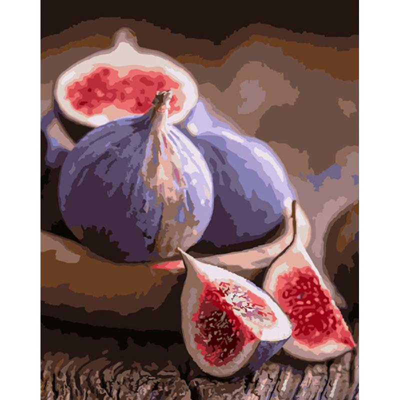 Картина по номерам Strateg Премиум Спелый инжир 40x50 см (GS816)