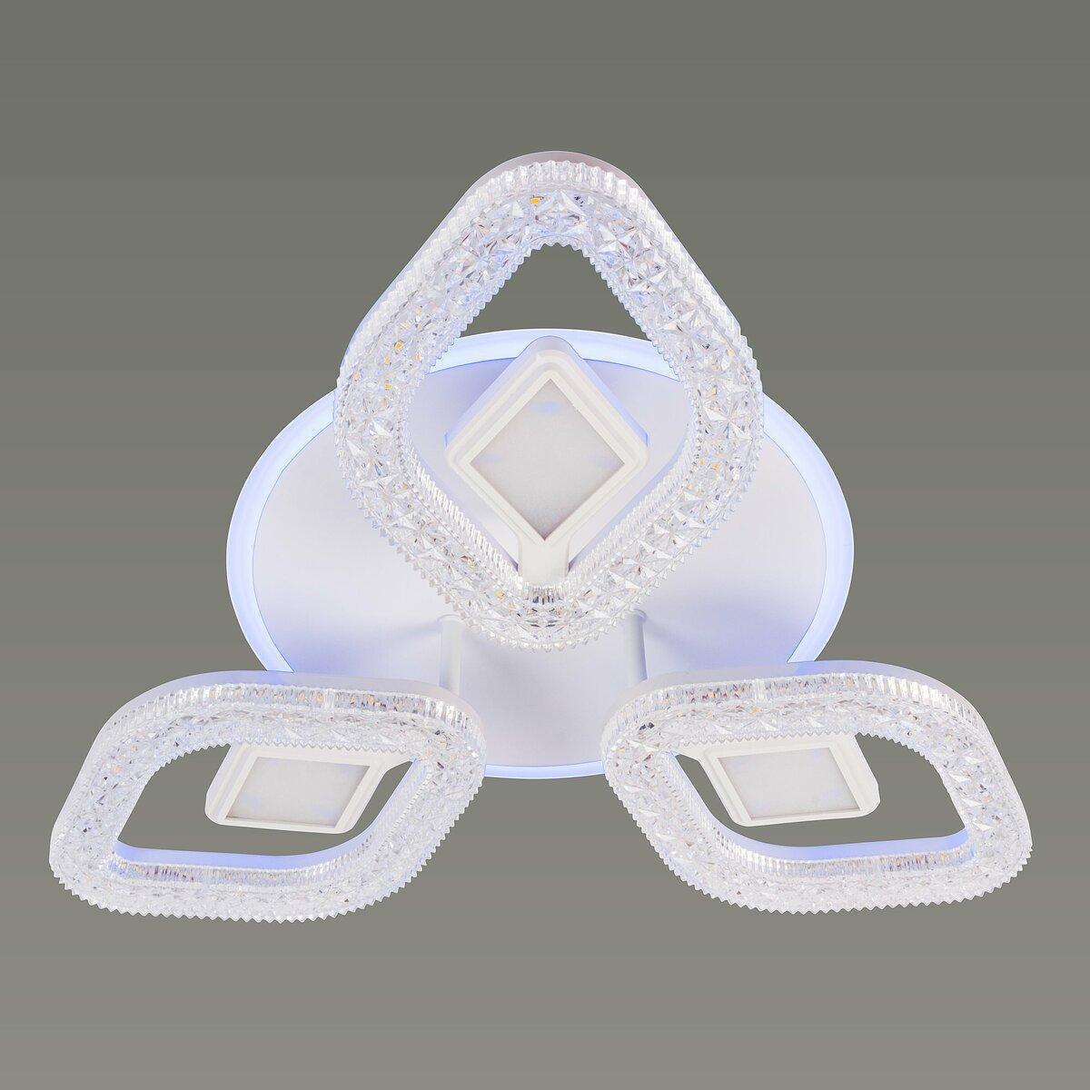 Люстра светодиодная Sirius на три плафона 49W 3000-6500К Белый (B S2311/3)