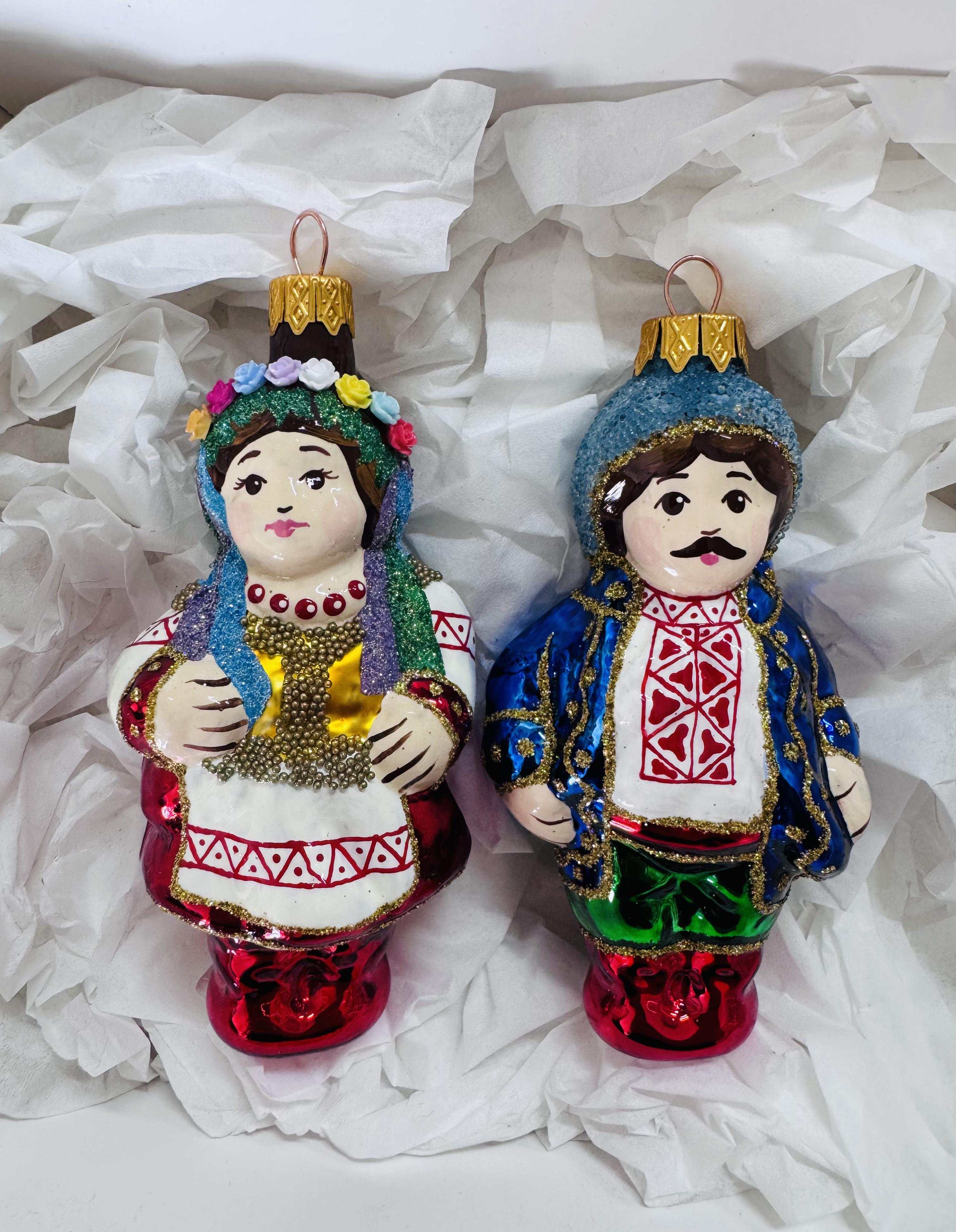 Набор елочных игрушек Мальчик и Девочка 2 шт. (36622768)