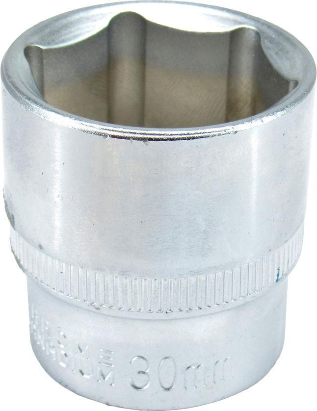 Головка торцевая низкая шестигранная Intertool 1/2 30 мм Хром ванадиум (ET-0030)