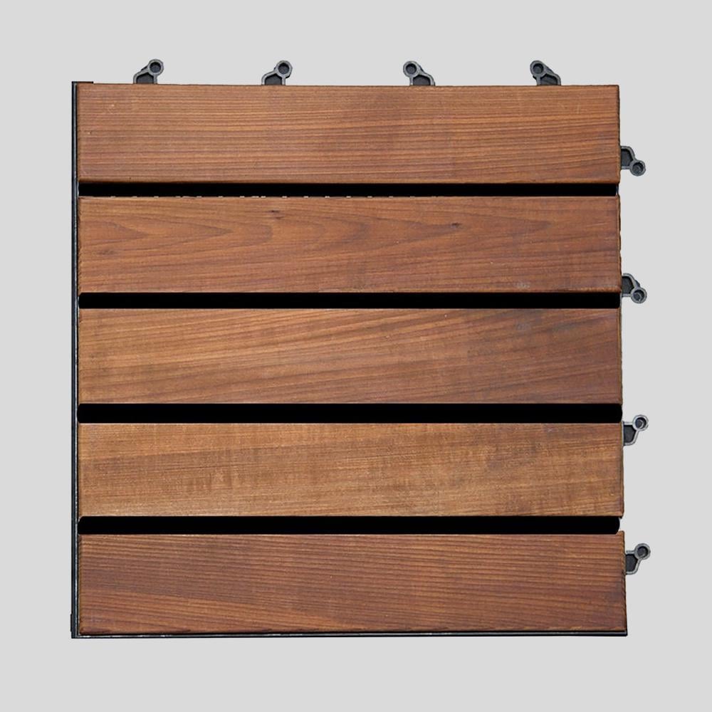 Садовый паркет-трапик декинг HomeDeco Коричневый 1 м² 9 шт