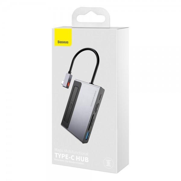 Концентратор хаб Baseus Metal Gleam CAHUB-DA0G USB/Type-C 6в1 HDMI 4K 100 Вт (1673522899) - фото 5