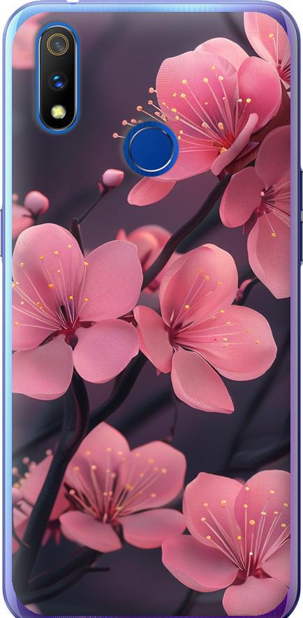 Чехол на Realme X Lite Пурпурная сакура (6075u-2030-42517)