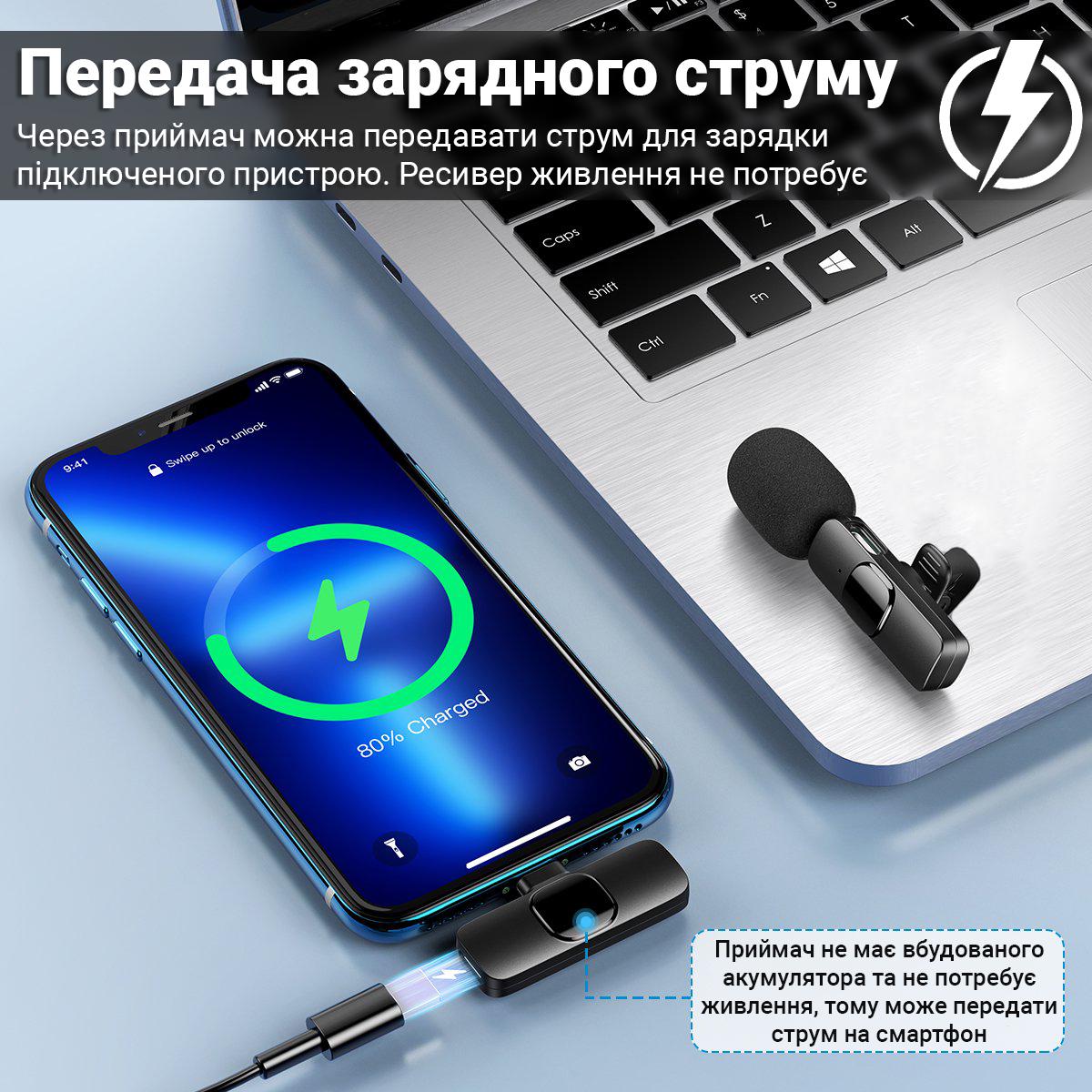 Микрофон петличный беспроводной с Lightning Savetek P27 для iPhone/iPad/Macbook 2,4 ГГц - фото 14