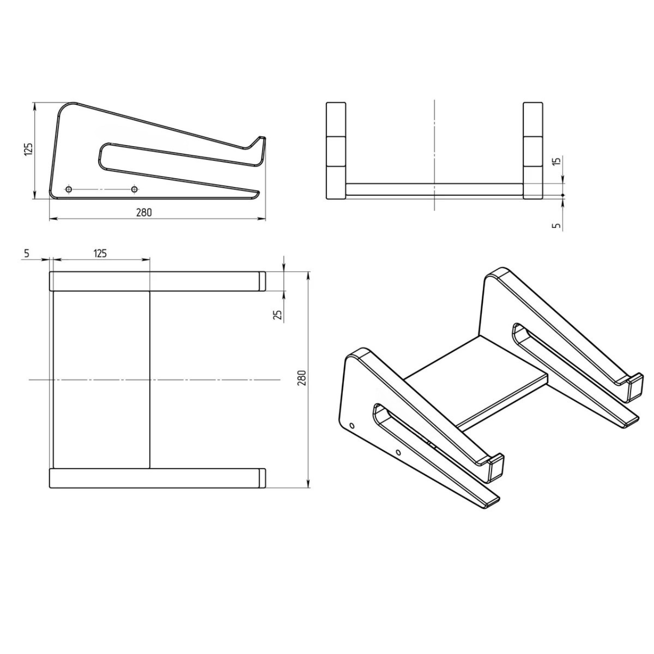 Подставка для ноутбука TEHNOTABLE с цельноламельного дуба универсальная 3в1 Дерево світле (055-03) - фото 5