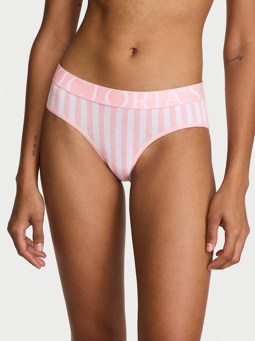 Трусики Victoria's Secret Exploded Logo Cotton Hiphugger Panty М Розовый (27257694)
