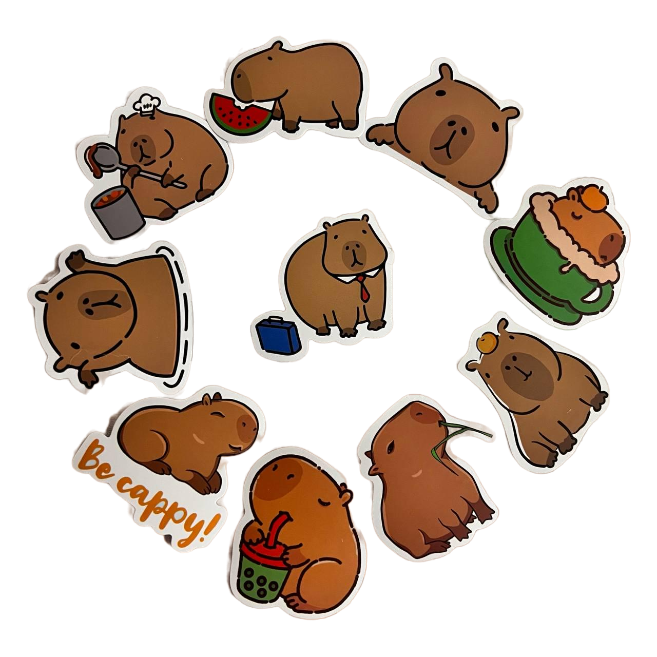 Набор виниловых стикеров Капибара 10 шт. (346746)