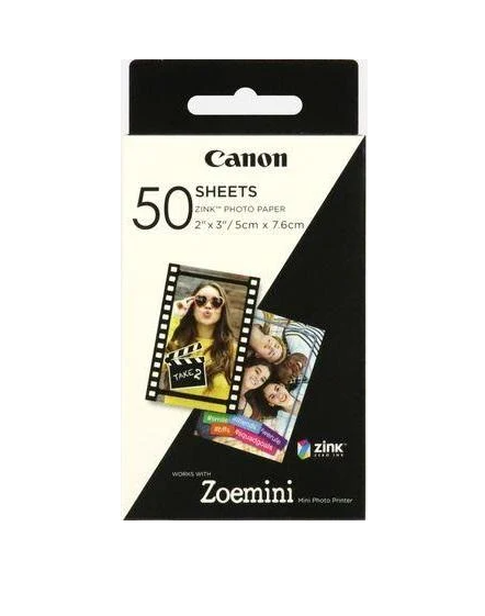 Фотобумага для Canon Zoemini ZINK ZP 2030 2×3" самоклеющаяся (645618)