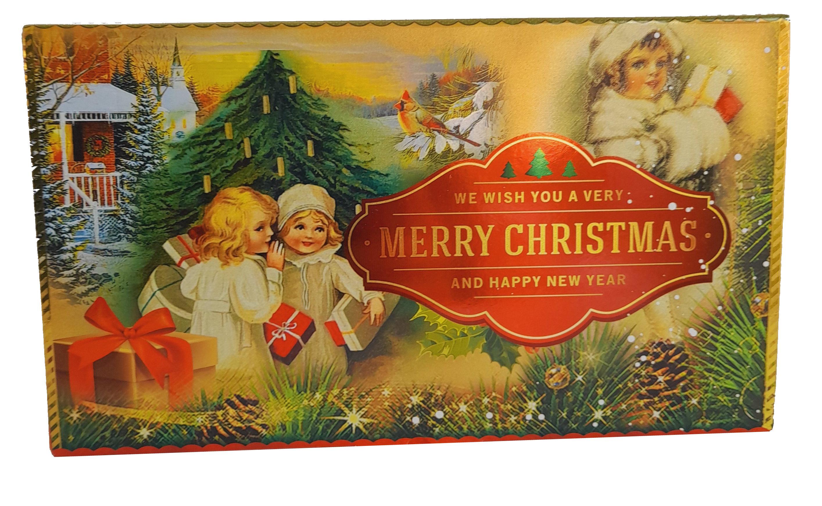 Новогодняя коробка Marry Christmas металлизированная 700 г 20 шт. (6829)