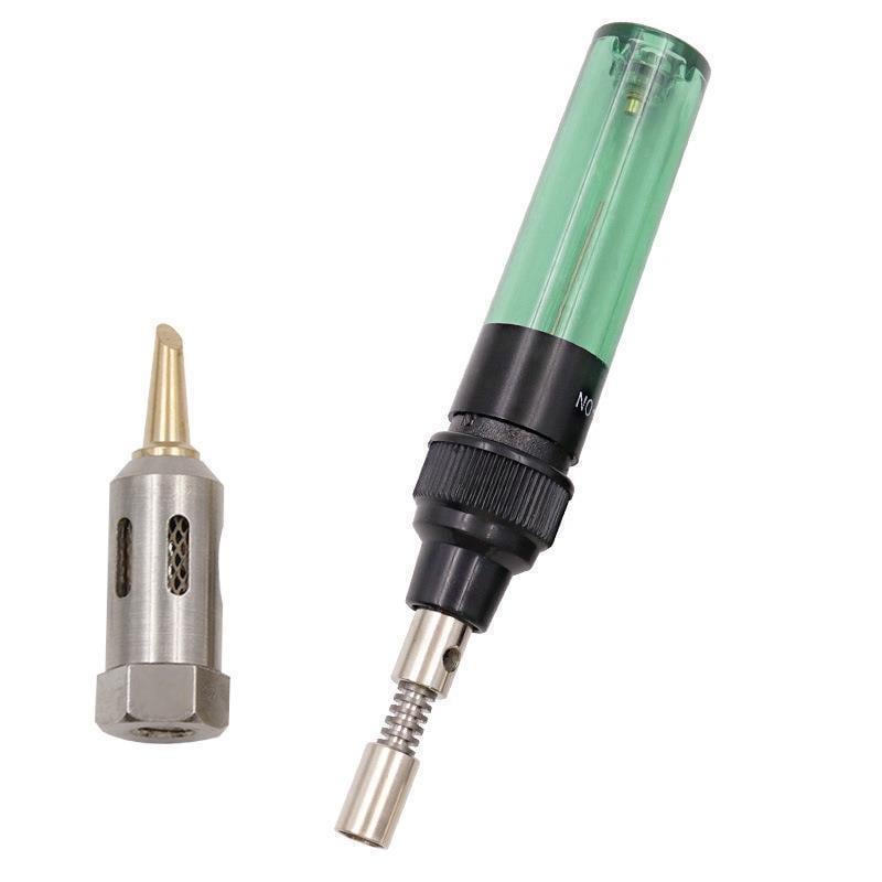 Паяльник газовый бутановый съемное жало с тремя насадками (R9464)