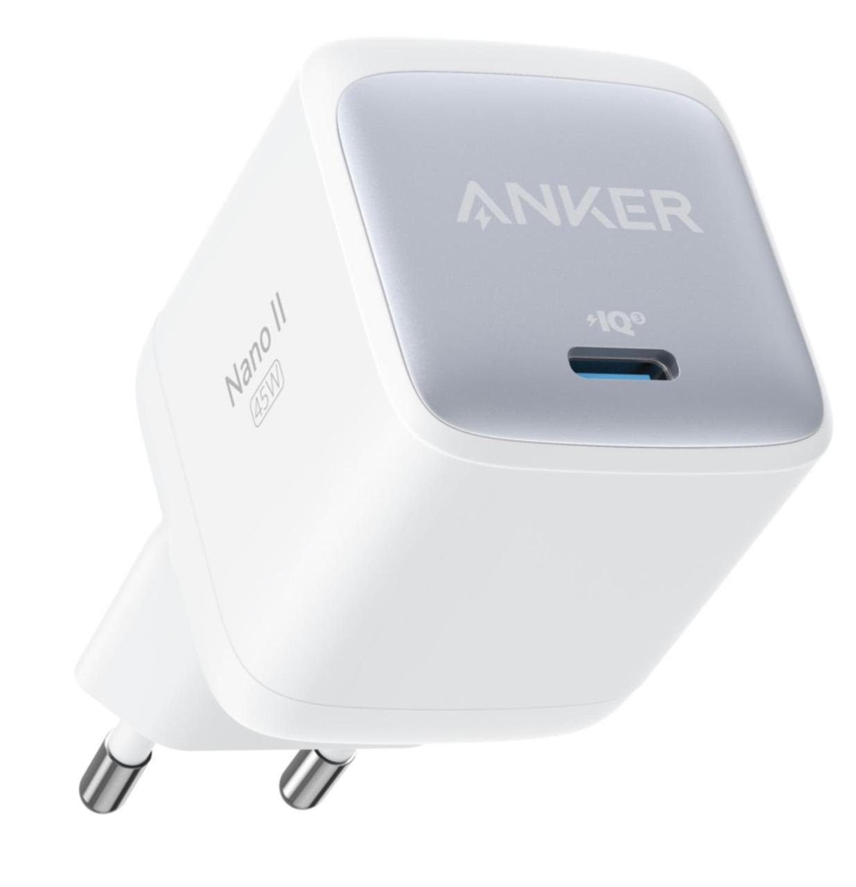 Зарядний пристрій Anker PowerPort 713 Nano II GaN 45W White (А2664321)