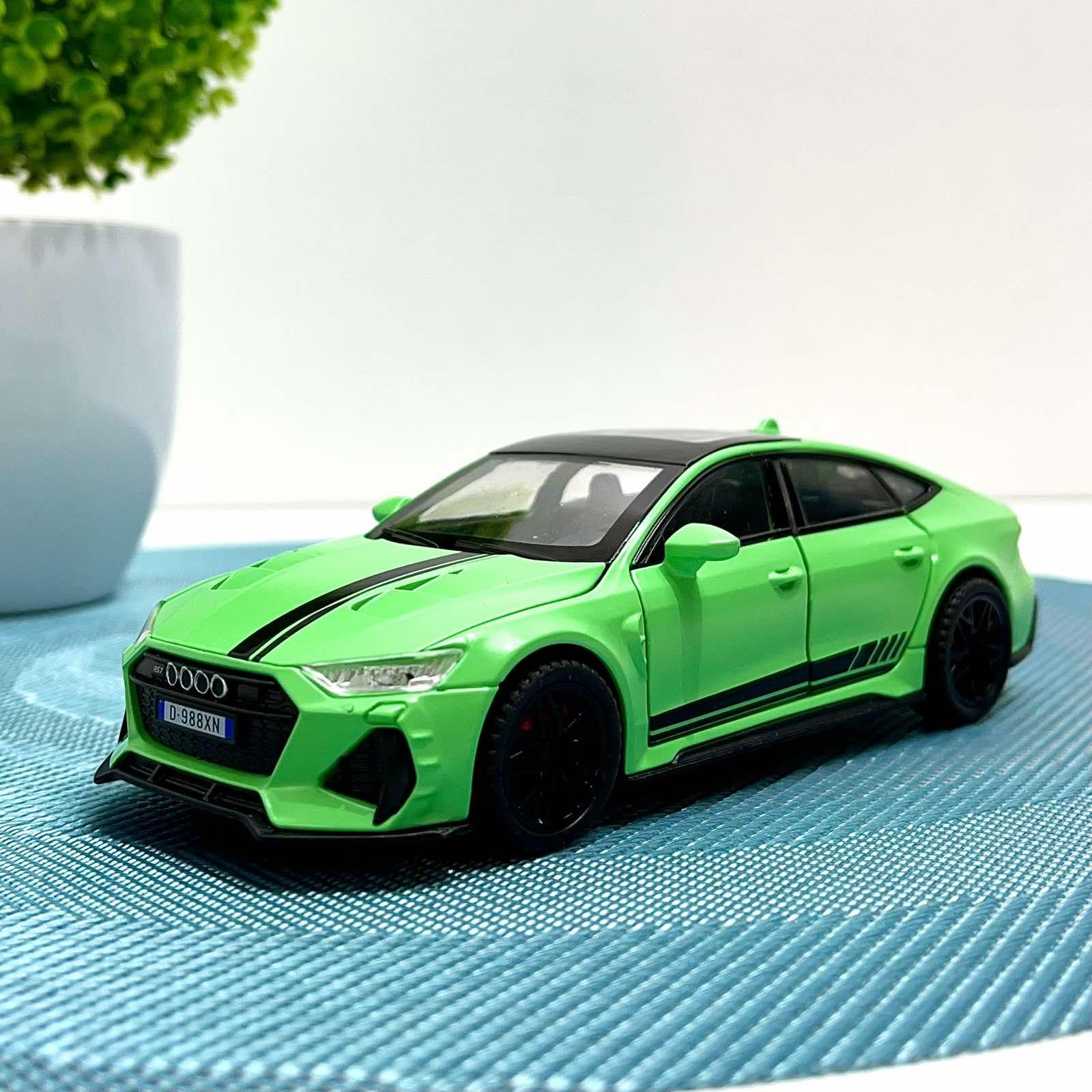 Машинка металлическая АвтоЭксперт Audi Rs 7 1:32 свет/звук Зеленый (54701)
