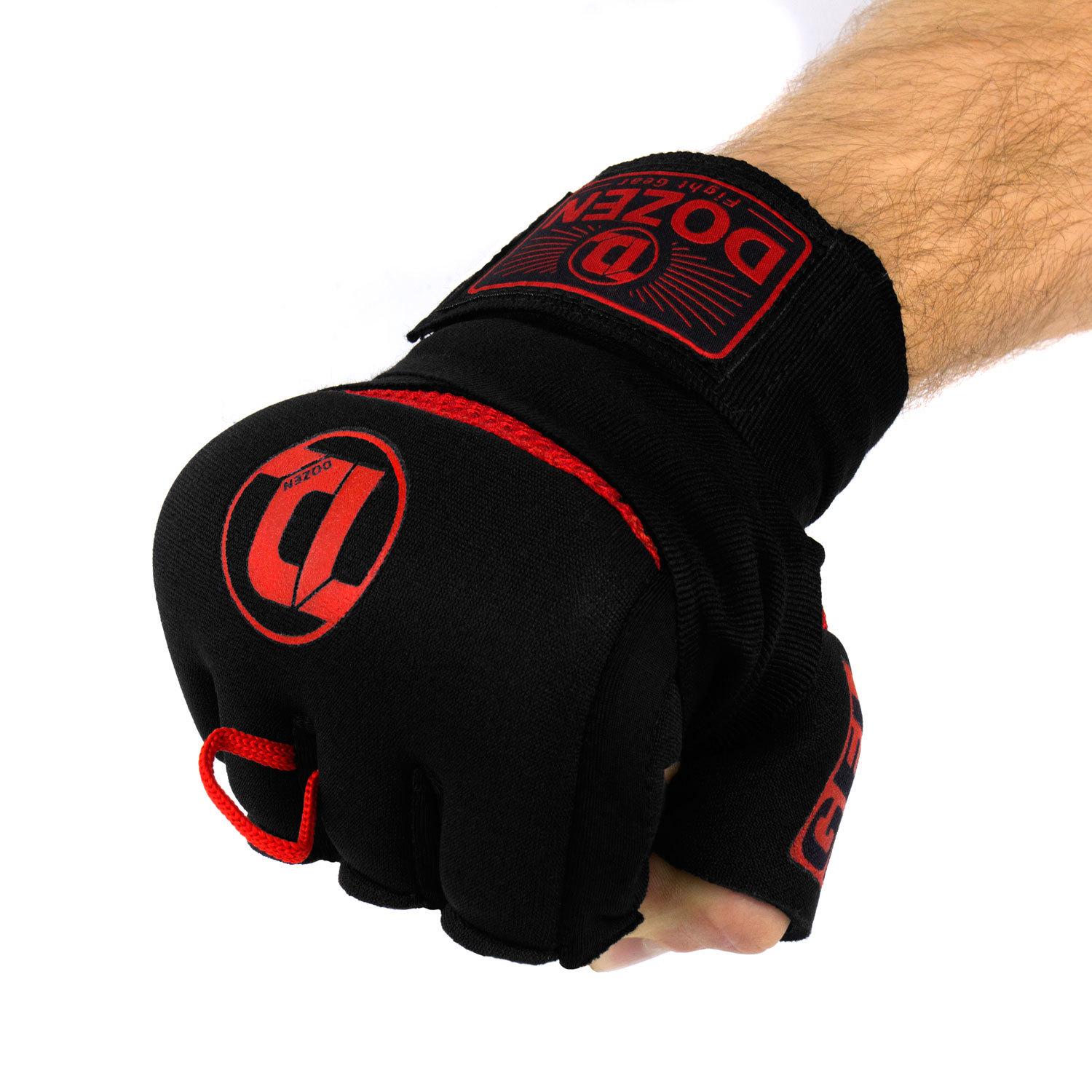 Бинты-перчатки Dozen Pro Gel Air Inner Speed Wraps L/XL Черно-красный - фото 5 Бинты-перчатки Dozen Pro Gel Air Inner Speed Wraps L/XL Черно-красный - фото 5