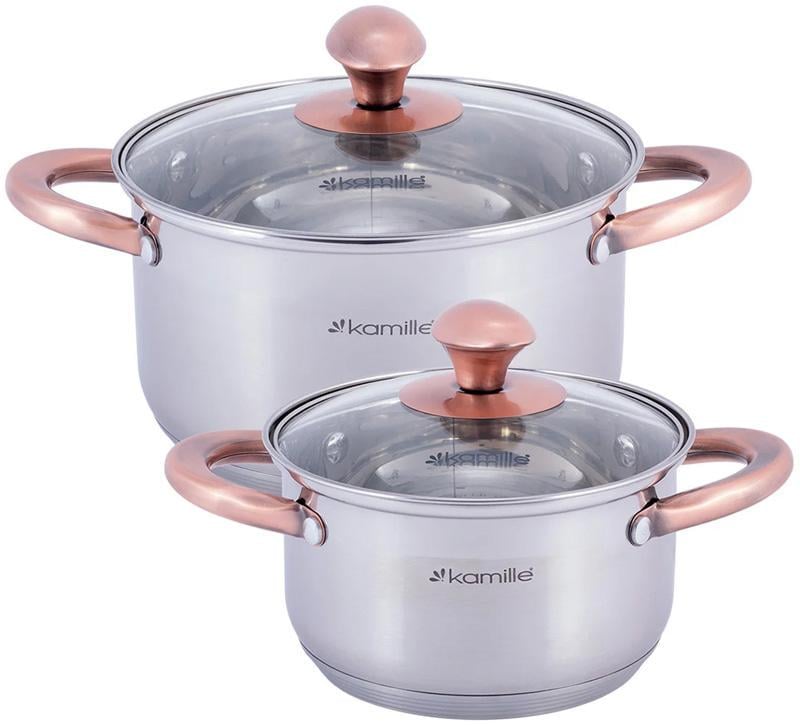 Набір каструль Catalin із нержавіючої сталі з мірною шкалою 1,5/3 л