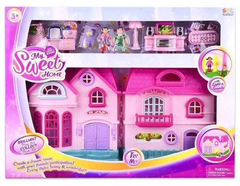 Домик кукольный игровой двухэтажный с мебелью и фигурками (2132707290) - фото 3 Домик кукольный игровой двухэтажный с мебелью и фигурками (2132707290) - фото 3