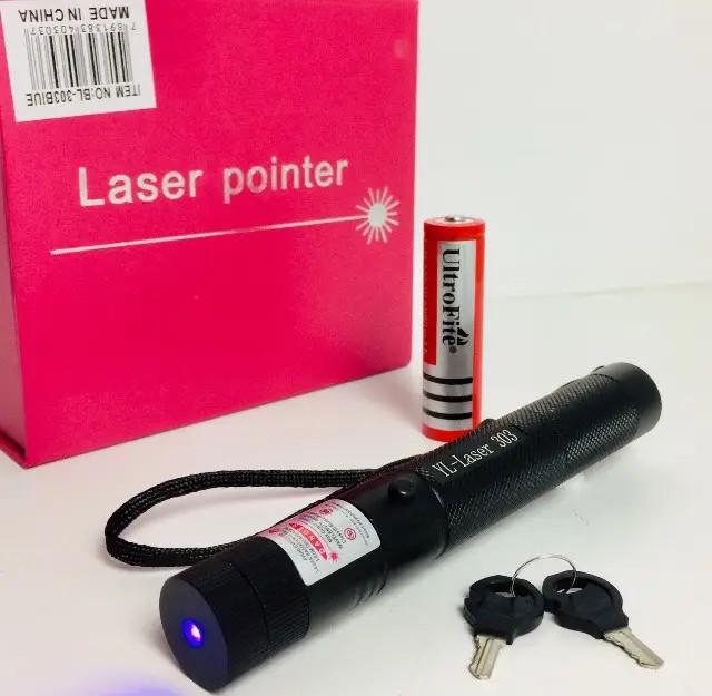 Лазерна указка Laser Pointer 303 з акумулятором 18650 Blue (30151169ВER) - фото 2