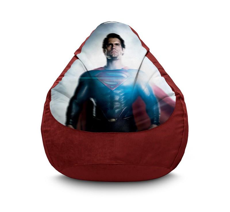 Кресло мешок iPuff Superman Hero Флок XXXL 100х135 см Коричневый Кресло мешок iPuff Superman Hero Флок XXXL 100х135 см Коричневый