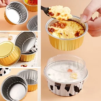 Форма для кексів із алюмінієвої фольги 40 шт. Чорно-білий (Y01510-2) - фото 3