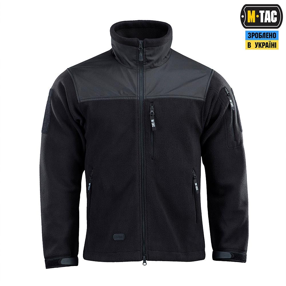 Куртка-кофта флісова M-Tac Alpha Microfleece GenII M Чорний (5919) - фото 3