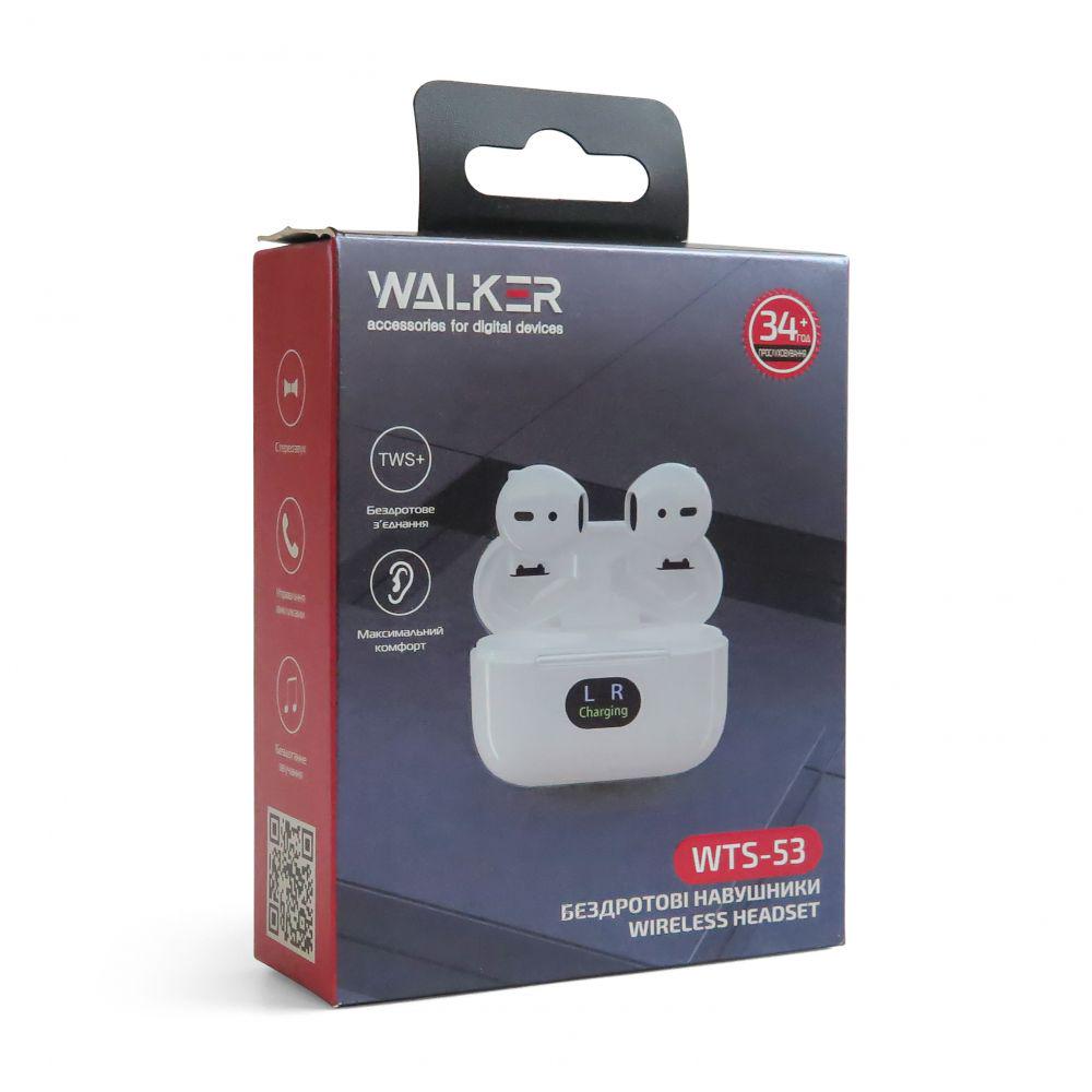 Навушники бездротові Walker WTS-53 White/Silver - фото 2