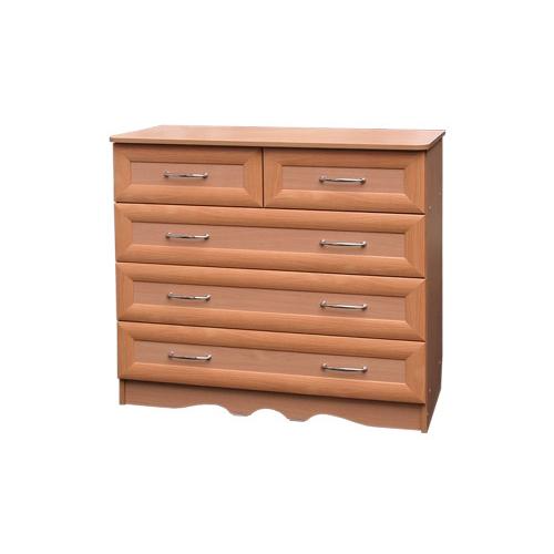 Комод МАКСИ-МЕбель Болеро FC МДФ накладки профиль 5 ящиков Бук (12480)