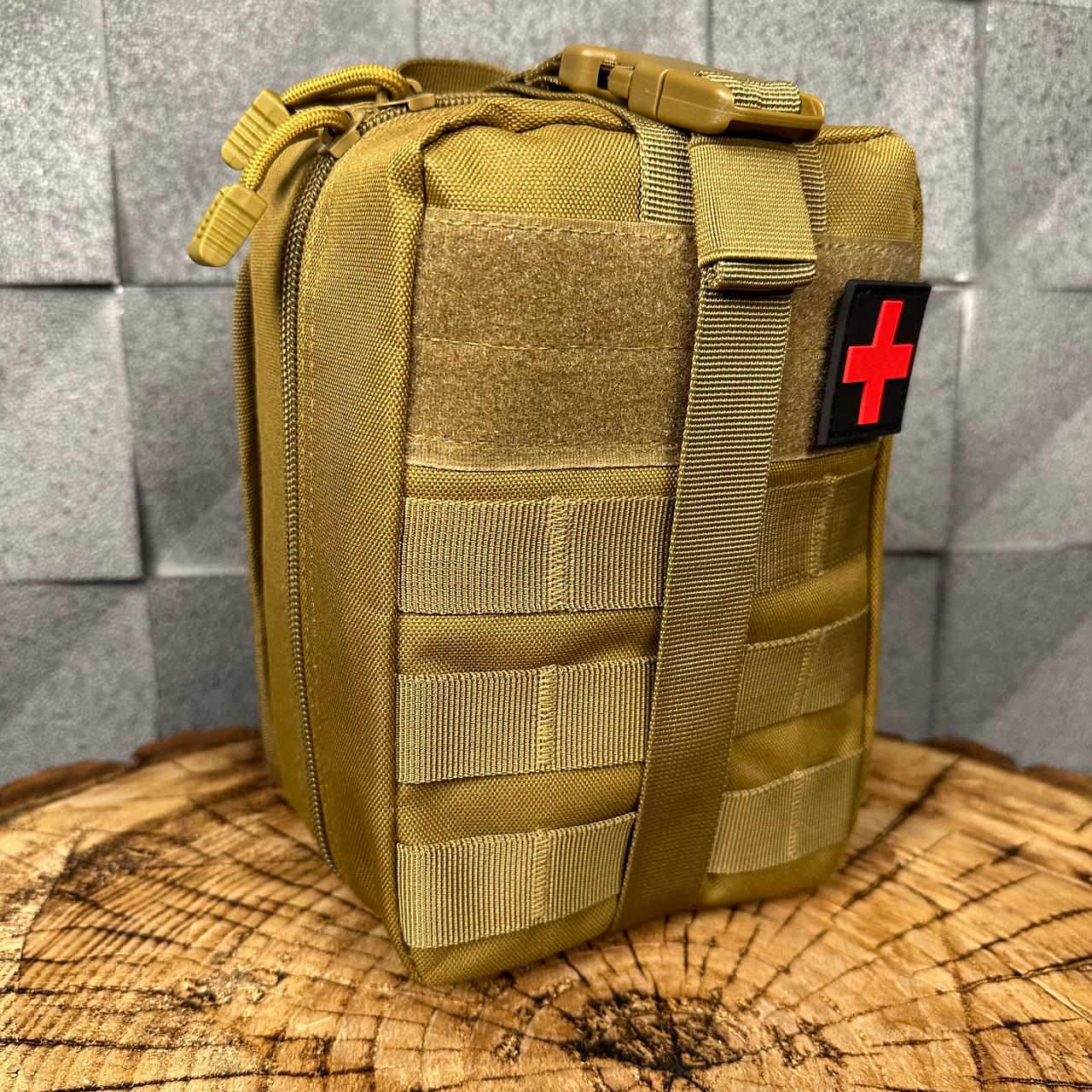Подсумок для аптечки быстрого сброса стандарт НАТО Койот - фото 4 Подсумок для аптечки быстрого сброса стандарт НАТО Койот - фото 4