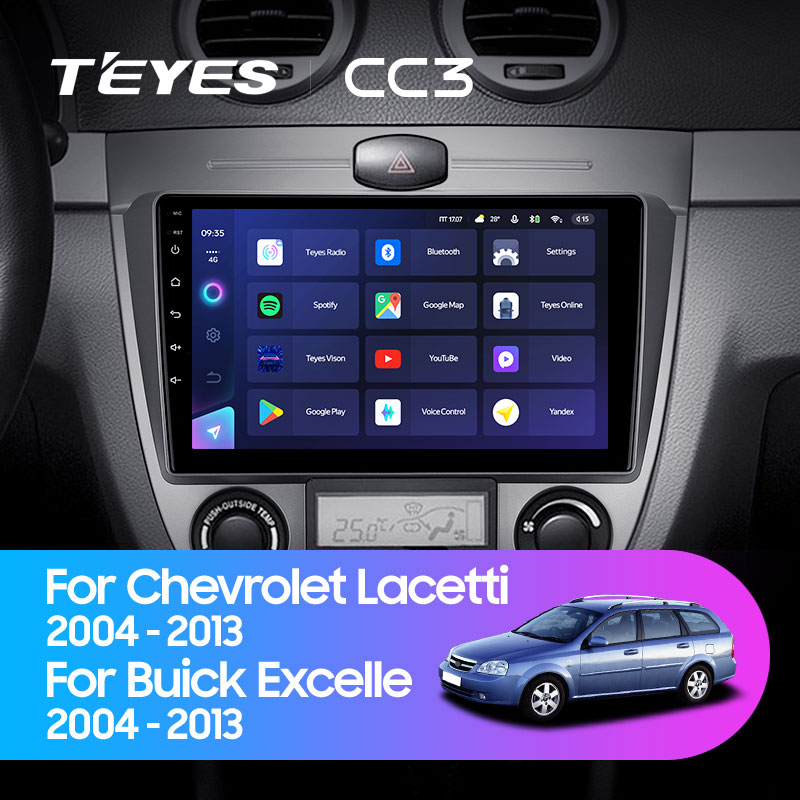 Автомагнітола штатна Teyes CC3 для Chevrolet Lacetti J200 2004-2013 Buick Excelle 2004-2013 Android (1632997292) - фото 3