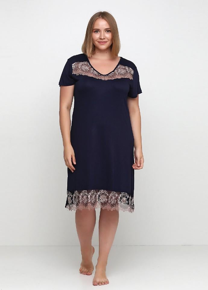 Ночная рубашка Cotpark 5XL темно-Синий (13321-B) Ночная рубашка Cotpark 5XL темно-Синий (13321-B)