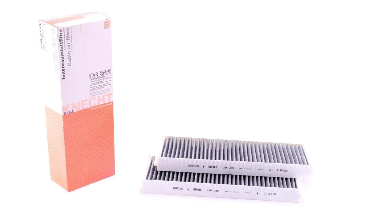 Фильтр салона KNECHT для Audi A6 2,0/2,7TDI 04- угольный 2 шт. (LAK 239/S)