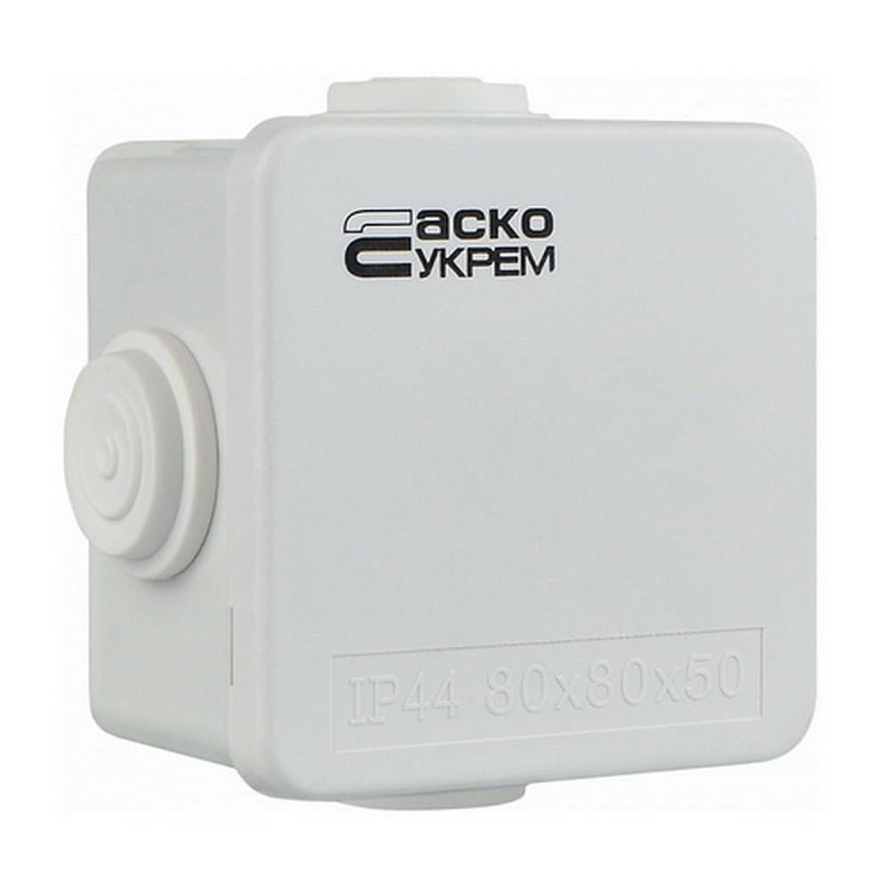 Коробка распределительная АСКО-УКРЕМ 80x80x50 мм IP44 Белый (A0150170014)